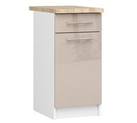 Akord Armoire Oliwia Avec Plateau Blanc Et Cappuccino Brillant 40X46X85