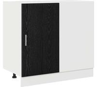 Meuble de cuisine d'angle Chêne noir 86 x 46 x 81,5 cm