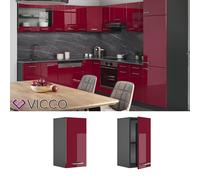 Meuble de cuisine, élément haut, élément bas, cuisine intégrée,anthracite, VICCO