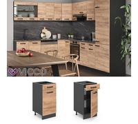 Meuble de cuisine, élément haut, élément bas, cuisine intégrée,anthracite, VICCO