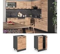 Meuble de cuisine, élément haut, élément bas, cuisine intégrée,anthracite, VICCO