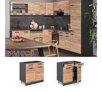 Meuble de cuisine, élément haut, élément bas, cuisine intégrée,anthracite, VICCO