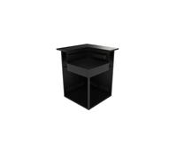 Meuble de cuisine extérieure comptoir bar angle acier noir fermé - forge adour
