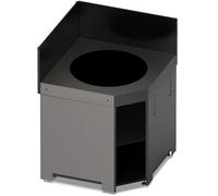 Meuble de cuisine extérieure ENO MODULO D'angle pour Kamado M et L Gris C