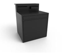Meuble Support Desserte noir avec bar pour cuisine Forge Adour