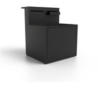 Forge Adour Meuble support pour plancha Noir, avec bar, porte de rangement, pieds réglables 90cm