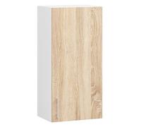 Meuble de cuisine haut AKORD W40 LIMA modulable Blanc 40 cm 1 porte façade Chêne Sonoma 2 étagères 40x30,5x72 cm