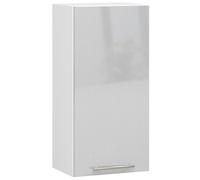 Meuble de cuisine haut AKORD W40 OLIWIA modulable Blanc 40 cm 1 porte façade Métallique Brillant 2 étagères 40x30x72 cm