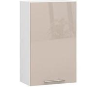 Meuble de cuisine haut AKORD W50 OLIWIA modulable Blanc 50 cm 1 porte façade Cappuccino Brillant 2 étagères 50x30x72 cm Blanc / Cappuccino Brillant