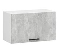 Meuble de cuisine haut AKORD W60 hotte OLIWIA modulable Blanc 60 cm 1 porte couleur Béton 1 étagère 60x30x29 cm Blanc / Gris