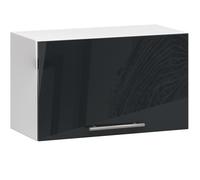 Meuble de cuisine haut AKORD W60 OLIWIA modulable Blanc 60 cm 1 porte couleur Graphite Brillant 1 étagère 60x30x29 cm