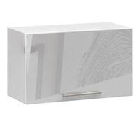 Meuble de cuisine haut AKORD W60 OLIWIA modulable Blanc 60 cm 1 porte couleur Métallique Brillant 1 étagère 60x30x29 cm Blanc / Métallique Brillant