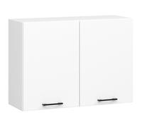 Meuble de cuisine haut AKORD W80 OLIWIA modulable Blanc 80 cm 2 portes façade Blanche 2 étagères 80x30x58 cm