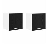 Meuble de cuisine haut - BEST-HOME - Armoire suspendue de cuisine 2 pcs - Chêne noir - et Blanc 40x31x40cm 3_4276785
