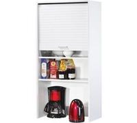 Meuble de Cuisine Haut Blanc 3 Tablettes 1 Rideau L 60 H 123.6 P 35 cm - L 60 x l 35 x H 123.6 cm Blanc G