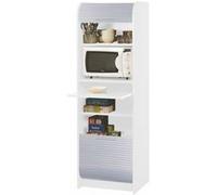 Meuble de Cuisine Micro-onde Blanc Alu 6 Niches L 58,2 H 180,7 P 47cm - L 58.2 x l 47 x H 180.7 cm Blanc G