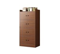 Meuble de cuisine moderne avec double porte, design peu encombrant, marron, 62 x 36 x 132 cm, solution de rangement élégante pour n'importe quelle pièce, parfaite pour la maison ou le bureau.