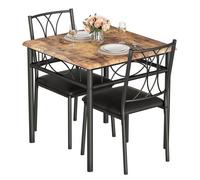 Meuble de cuisine - PROMIRACAL - 74x74cm - 2 Chaises - Style Industriel - MDF et Acier