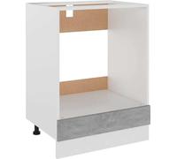 Meuble de four "Riga" Gris béton 60 x 46 x 81,5 cm Bois d'ingénierie