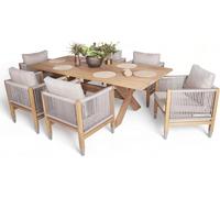 Meuble de jardin Table de salle à manger élégante 6x chaises Luxe Set complet 7pcs