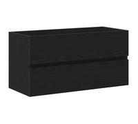 vidaXL Meuble lavabo contemporain - Chêne noir - 90x38,5x45 cm - Bois d'ingénierie - Avec tiroir