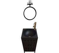 Meuble de lavabo de Salle de Bain autoportant, Support Amovible de Style Industriel, Construction en Fer Durable, idéal pour Les hôtels et Les intérieurs Modernes