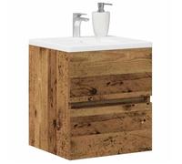 Meuble de lavabo de salle de bain - vidaXL - Bois ancien - 41x38,5x45 cm - Avec tiroir - Usage intérieur