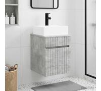 vidaXL Meuble lavabo mural Chêne artisanal 39 x 41 x 62,5 cm