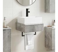 vidaXL Lavabo mural en bois d'ingénierie – Montage mural