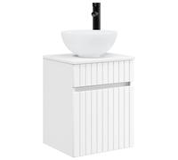 Meuble de lavabo mural Blanc 39 x 35 x 63 cm Bois d'ingénierie