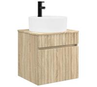 Meuble de lavabo mural Chêne Sonoma 49 x 44,5 x 65 cm