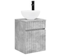 Meuble de lavabo mural Gris béton 39 x 35 x 63 cm