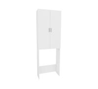 Meuble de machine à laver Martha, 64x190cm avec 2 portes longues, Blanc, Vicco 40273