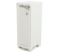 Meuble de rangement 1 porte intérieur-extérieur coloris beige - Longueur 35 x Profondeur 45 x Hauteur 100 cm