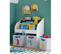 Meuble de rangement 2 cases + étagère-bibliothèque LIGNE SCHOOL blanc TU