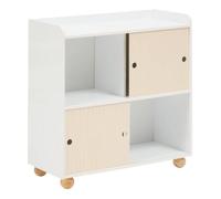 Meuble de rangement 2 portes 1 niveau ""Bouli"" beige Atmosphera for Kids