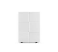 Meuble de rangement 2 portes multifonctionnel - H116 cm Blanc