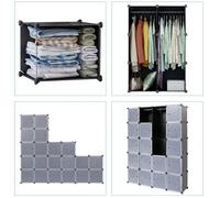 Meuble de Rangement 20 Cubes pour Décoration Jouet Veste Enfant Armoire Penderie Modulable Meuble Rangement Chambre Enfants