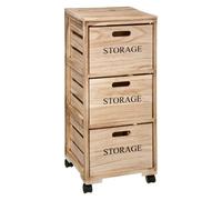 Meuble de Rangement "3 Tiroirs" 82cm Naturel