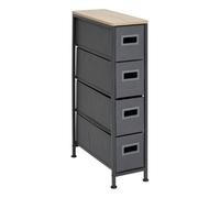 Rangement 4 tiroirs tissu gris anthracite - 5 five simply smart