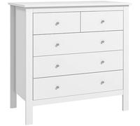 Meuble de rangement - Armoire basse - Buffet - Rangement - Commode - Blanc - Portes à fermeture douce - Système anti-basculement
