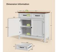 Meuble de rangement - Armoire - Commode - Buffet - Meuble de cuisine - Couleur vintage - Matériau en bois dur - Hauteur : 81 cm