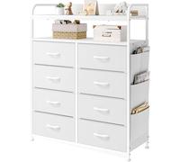 Meuble de rangement avec tiroirs - Armoire de rangement - Commode - Armoire - 8 tiroirs en tissu - Structure métallique robuste