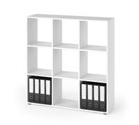 Meuble de rangement cube Nove, 104x108cm avec 2 boxes pliants, Blanc, Vicco 37942