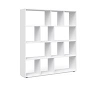 Vicco Meuble de Rangement Cube Pilar, Blanc, 131.6x143cm | pour une répartition flexible de l’espace et le rangement des livres