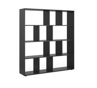 Vicco Meuble de Rangement Cube Pilar, Noir, 131.6x143cm | pour une répartition flexible de l’espace et le rangement des livres