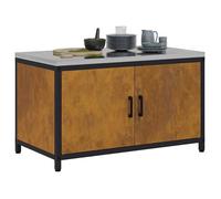 Meuble de rangement de cuisine - vidaXL - Rouillé - Acier résistant aux intempéries - 90x50x53 cm - Modulaire