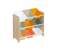 Meuble de rangement en bois et polypropylène Multicolore - Longueur 60 x Profondeur 29,5 x Hauteur 66 cm