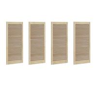 Meuble de rangement en pin massif - vidaXL - Rustique - 110x2.1x49.5 cm - Marron - 4 portes - Lamelles ajustables