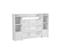 Meuble de Rangement Jouets Enfant à 4 Niveaux Avec 8 Bacs en Plastique Flexibles